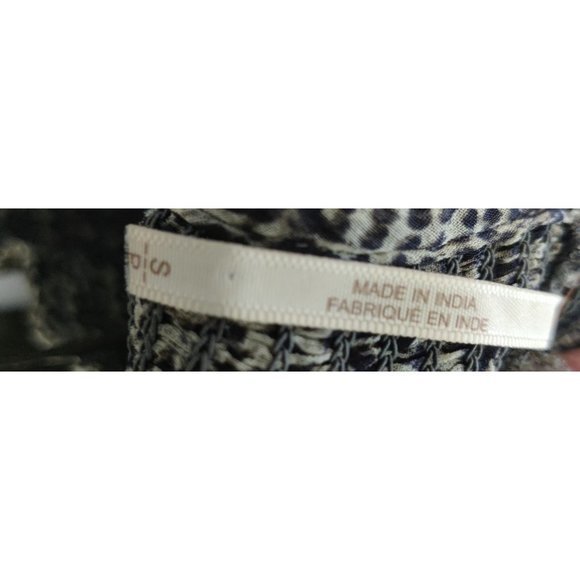 Free People Snake Combo Roma MOCK NECK Blouse Tie‎ neck Size Small - Picture 10 of 13